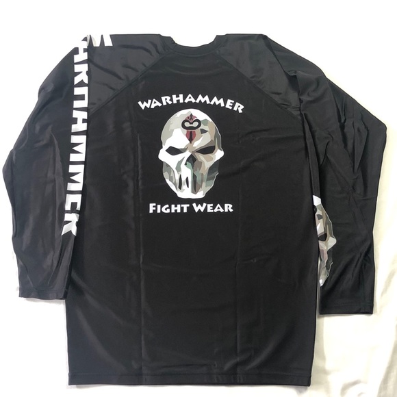 Warhammer camo skull left long sleeve rash guard - Picture 4 of 6
